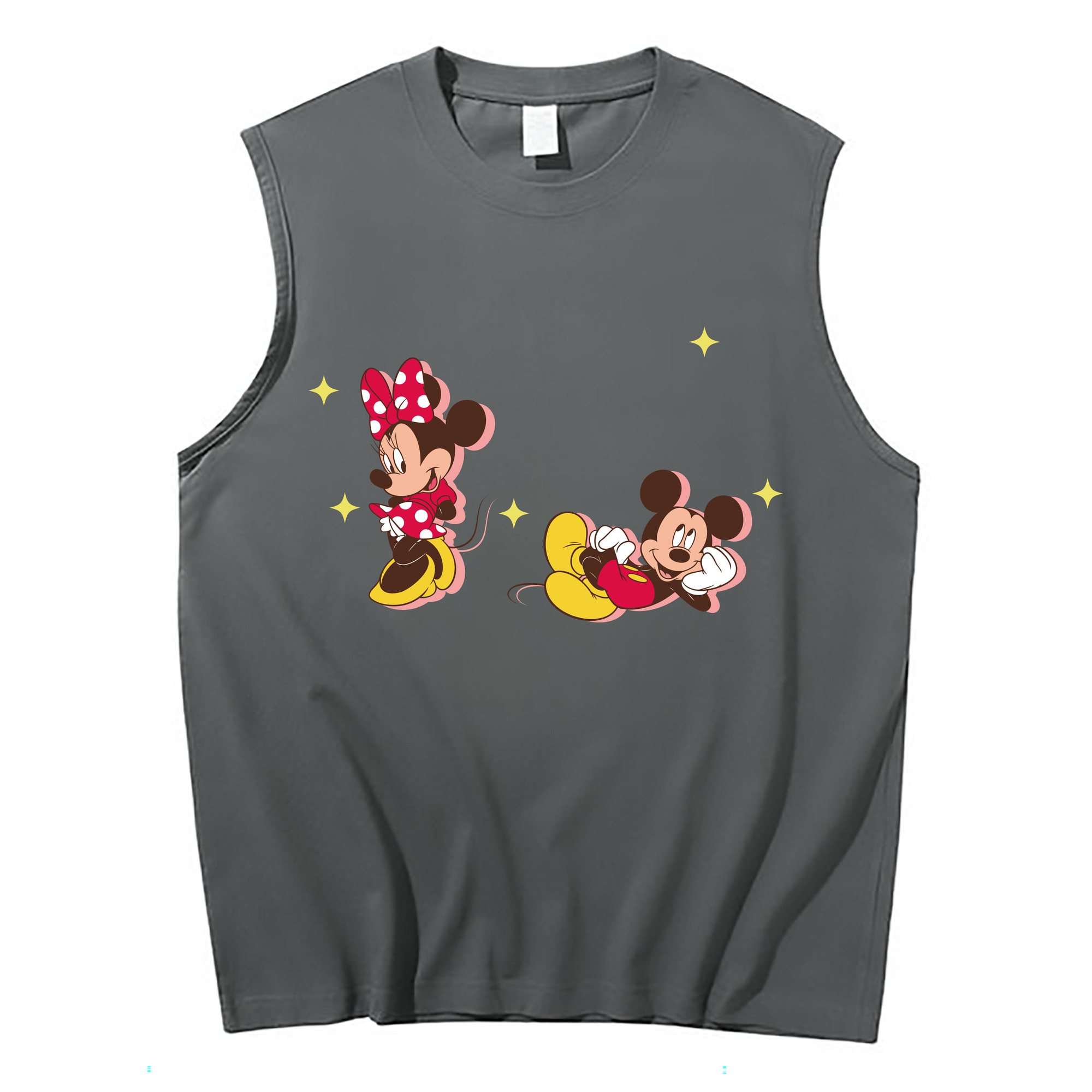 ミッキーマウス Mickey Mouse コットン100％タンクトップ（フロントプリント）